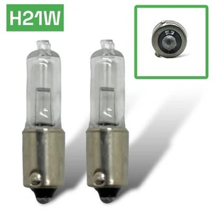 2 x 12v H21W BAY9S halogen 21w clear light bulbs reverse, indicator, fog - Picture 1 of 8