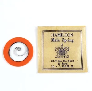 Hamilton 22/o size Mainspring- Wristwatch - Part #6221 - MX496 - Picture 1 of 2