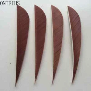 100PCS 4 Inch Parabolic Arrow Fletching Feathers Fletches RW LW - Picture 1 of 25