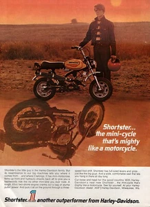 1972 Harley Davidson Shortster Mini-Cycle Motorcycle Original Color Ad - Picture 1 of 1