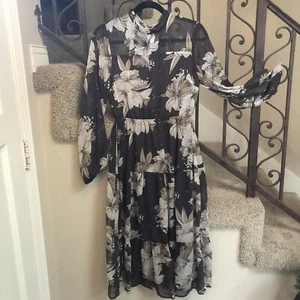 NWT... “Rokoko” (msrp $78) Boho Gypsy Peasant Floral Dress Sz Small - Picture 1 of 7