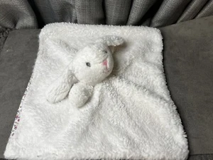 Bunny Lovey Plüsch weiß langes Ohr Kaninchen rosa Blumendruck unter der Seite 14 Zoll - Bild 1 von 7