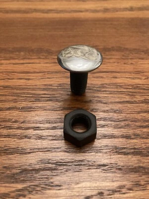 OEM 1 pieza 7/16-14 x 1-1/8"L pernos de parachoques de cabeza redonda con tapa de acero inoxidable 7/16" cuadrados Foto 1 de 3