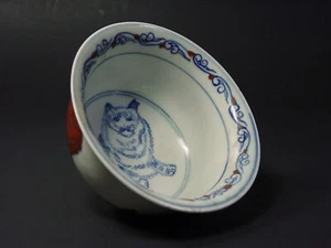 ANTIQUE CHINESE 'WANLI' PORCELAIN FELINE 'DOUCAI' BOWL, MING DYNASTY 16th C. - Picture 1 of 22