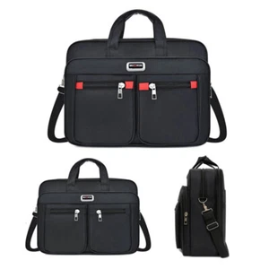 1 Piece Men Business Briefcase Handbag 15.6 Inch Shoulder Bag Messenger Bag - Afbeelding 1 van 15