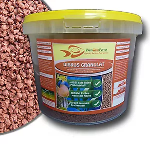 Diskus Granulat Rot 3 Liter Eimer 1,35 kg Futter Barsch Aquarium Diskusgranulat - Bild 1 von 1