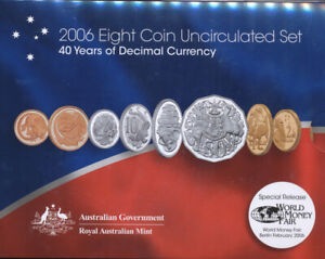 Australia 2006 (World Money Fair) Uncirculated Mint set of 8 coins