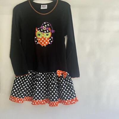 Halloween Fun Owl Witch Dress for Girls Ann Loren Size 11-12 - Image 1 of 3