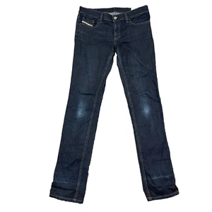 Diesel Womens Jeans Slim Straight Dark Blue Denim Stretch Low Waist Livy W32 L32 - Picture 1 of 14