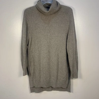 Vestido Suéter Saks Fifth Avenue 100% Cachemira Suave Largo Marrón M Foto 1 de 4