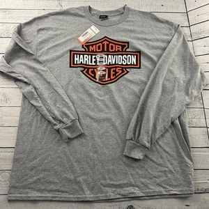 NEW Mile High Harley Davidson Motorcycles Long Sleeve T Shirt Men's 2X Gray $44 - Picture 1 of 7