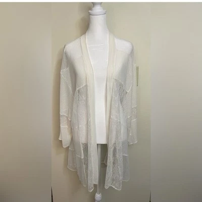 Cárdigan Victoria's Secret Negro Panelado Encaje Malla Kimono Batas. Talla XS/S. Nuevo con etiquetas Foto 1 de 4