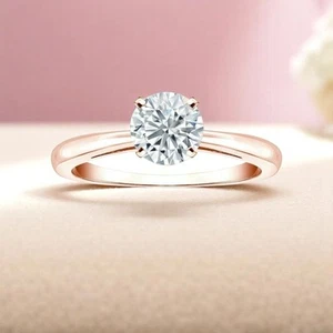 Anello solitario diamante tondo brillante F/VS1 certificato GIA 1/4 ct oro... - Foto 1 di 2