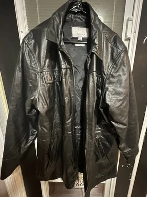 Vintage Wilson's Leather M. Julian Black Leather Jacket  Liner Men's XL - Изображение 1 из 4