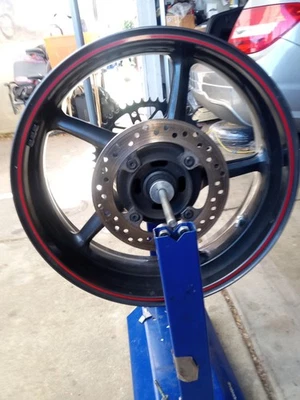 08-12 Triumph Daytona 675R 675 Rear Rim Wheel Straight - Image 1 of 4