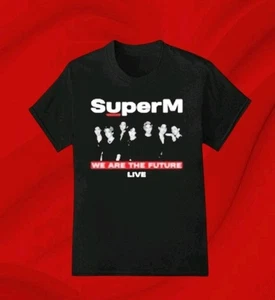 KPOP SuperM Concert Tour Shirt We Are The Future Live Black T-shirt Size XL Pop - Picture 1 of 4