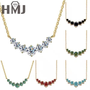 D VVS1 Moissanite Necklace Pendant S925 Sterling Sliver Wedding Necklace Jewelry - Bild 1 von 28