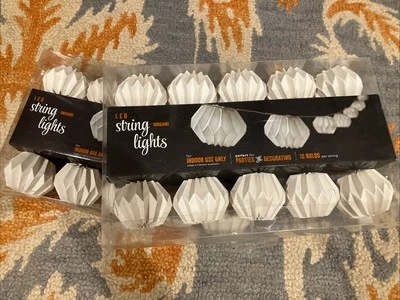 Cadena de luces LED de 10 luces de papel origami en blanco NUEVO Foto 1 de 4