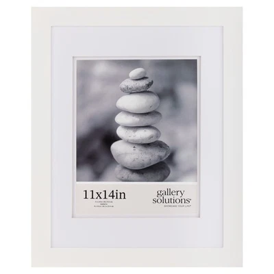 - 11"x14" Wall Mount/Tabletop Picture Frame - Double Mat - Matted to 8"x10" -... - Image 1 of 4