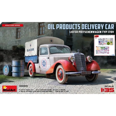 LIEFER PRITSCHENWAGEN TYP 170V OIL PRODUCTS DELIVERY KIT 1:35 Miniart Kit Auto M - Immagine 1 di 3