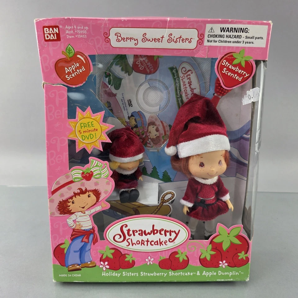 Strawberry Shortcake Doll and Apple Dumplin Holiday Berry Sweet Sisters 2003