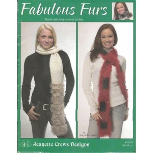 Knitting Jeanette Crews Designs Fabulous Furs 12 Furry Scarves Patterns To Knit - Picture 1 of 3