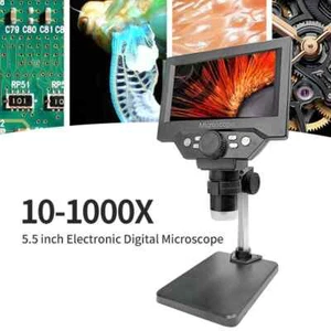 5.5" LCD Digital Microscope 1000X 1080P Coin Microscope Magnifier with Stand - Picture 1 of 13