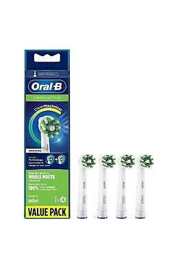 Braun Oral-b Cross Action Electric Toothbrush Replacement Brush Heads 4 Pk White • 7.74£