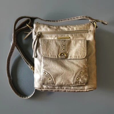 Stone Mountain Patterned Crossbody Hobo Bag Women Pockets Adjustable Strap - Image 1 of 4