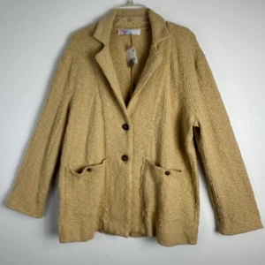 New Free People Beach XS Reign Textured Blazer Oversized Jacket Ginger Lagenlook - Picture 1 of 10