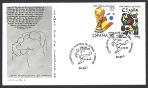 Spain 1982 Football World Cup Espana 82 FDC BILBAO - Picture 1 of 1
