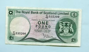 ROYAL BANK OF SCOTLAND SCOTTISH UNCIRCULATED £1 BANKNOTE 1st May 1981 - Picture 1 of 2
