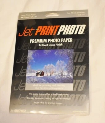 Jet Print Premium Photo Paper 24 Sheets 4x6 Brilliant Gloss 00619-1 - Image 1 of 4