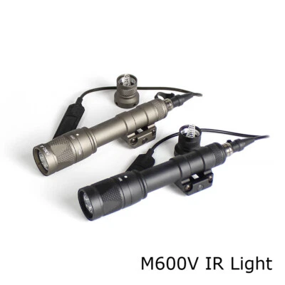 Metal Tactical Rifle Gun Torch M600V IR / LED White Light Flashlight W/ Switch - Image 1 of 4