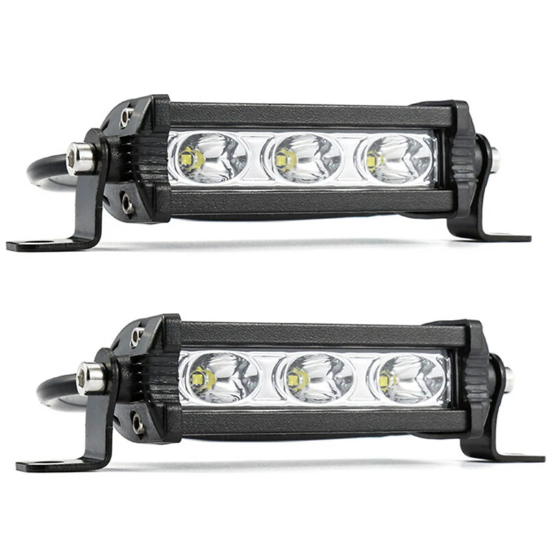 Barra de luces LED de trabajo lámpara de haz puntual faro luz antiniebla 2 piezas para coche todoterreno barco Foto 1 de 4