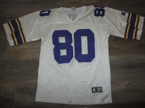 Minnesota Vikings Cris Carter NFL Football Jersey Vintage Starter 48 L White Cover