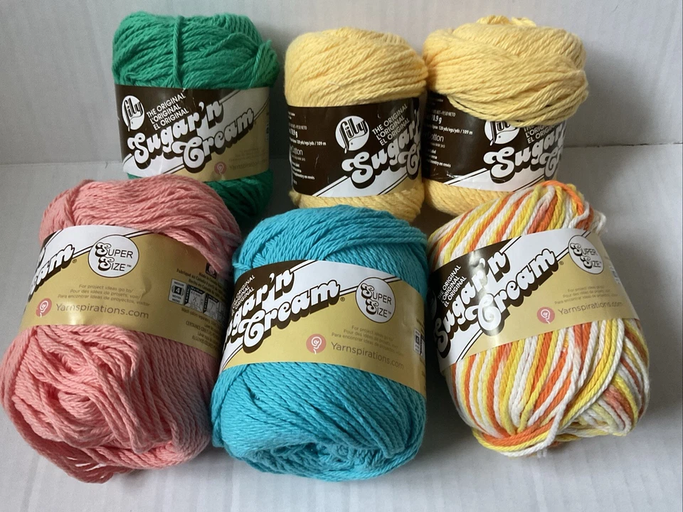 Lily Sugar 'n Cream Solids Worsted Weight 100 Cotton Knitting Crochet Yarn Mod Green