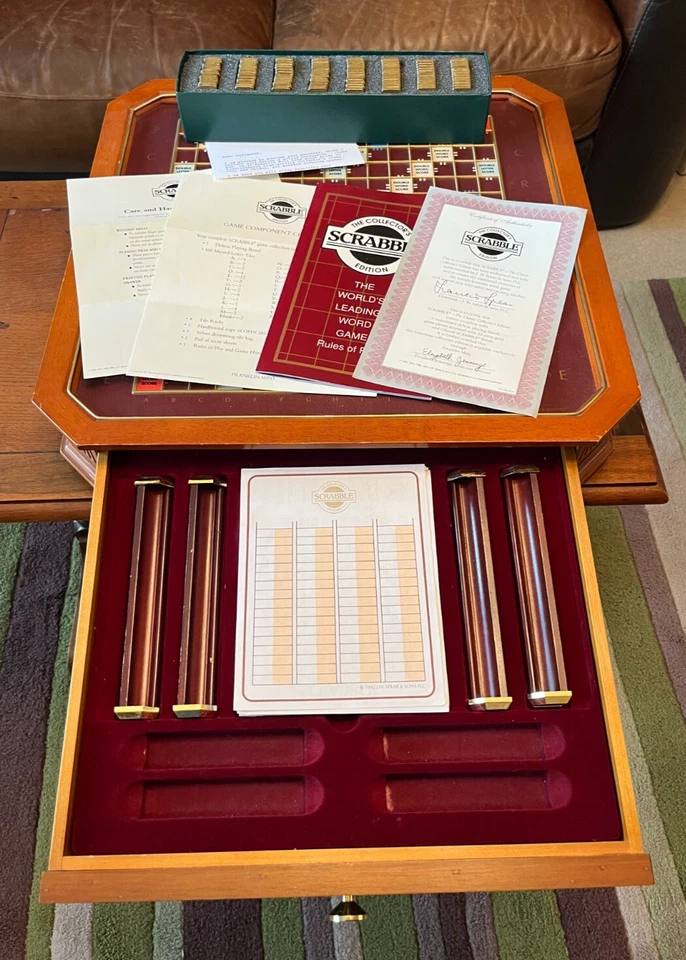 Franklin Mint Limited Edition Scrabble Deluxe Collectors Game With Glass Top - Image 1 of 4