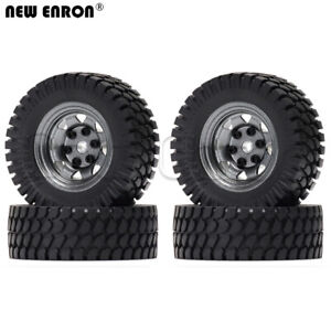 1.55" Alloy RIM 78mm Rubber Tire Tyre FOR RC 1/10 D90 TF2 LC70 L80 jimny CC01 MN