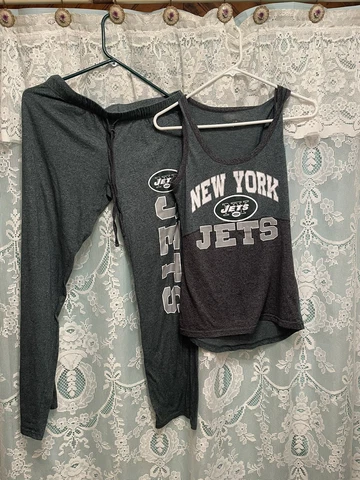 NFL Team Apparel Size Small Green New York Jets Pajama Set Cover