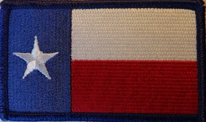 PARCHE BANDERA DE TEXAS - ESTRELLA SOLITARIA - TEXANO - LONESTAR - ROJO BLANCO AZUL - BORDE AZUL - Imagen 1 de 1