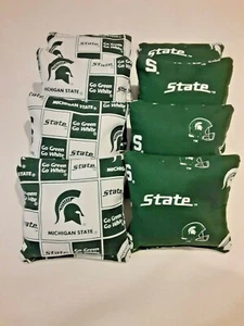8 Cornhole Bean Bags Corn Hole Michigan State - Picture 1 of 1
