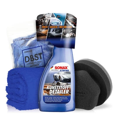 SHINY FREAKS Detalle de plástico SONAX XTREME interior exterior + aplicador manual + paño de microfibra