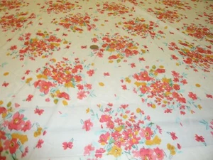 STRETCH MESH-PASTEL FLORAL-IVORY/PEACH/PINK/GREY - DRESS FABRIC -4.6 METRES - Picture 1 of 3