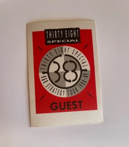 Thirty Eight Special R and R Strategy Tour 1988 - 89 Guest Pass Southern Rock - Imagen 1 de 2