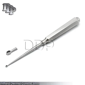 Piffard Dermal Curettes 3MM Oval Shape Cup 6 1/4" Surgical Instruments - Picture 1 of 3