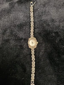 Boma Sterling Silver 925 Women Watch Dial Marcasite Band 6" , New Battery Works! - Picture 1 of 17