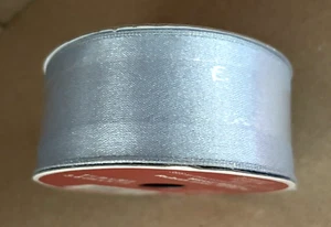 New "Celebrate It"  Light Blue Shiny Wired Ribbon 1 1/2 in. x 30 Ft - Picture 1 of 4