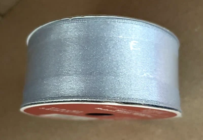 New "Celebrate It"  Light Blue Shiny Wired Ribbon 1 1/2 in. x 30 Ft - Image 1 of 4