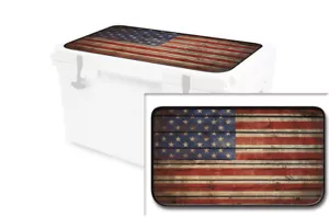 Vinyl Cooler Wrap fits RTIC 45qt | Decal Skin LID - Old Glory - Picture 1 of 7